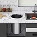 YHdtUO Trash can Countertop Built-in Trash Can with Rotating Lid, Small Trash Bin with Balance Flap Cover Round Brushed Stainless Steel Kitchen Garbage Can, for Cabinet Bathroom Restaurant (Large)