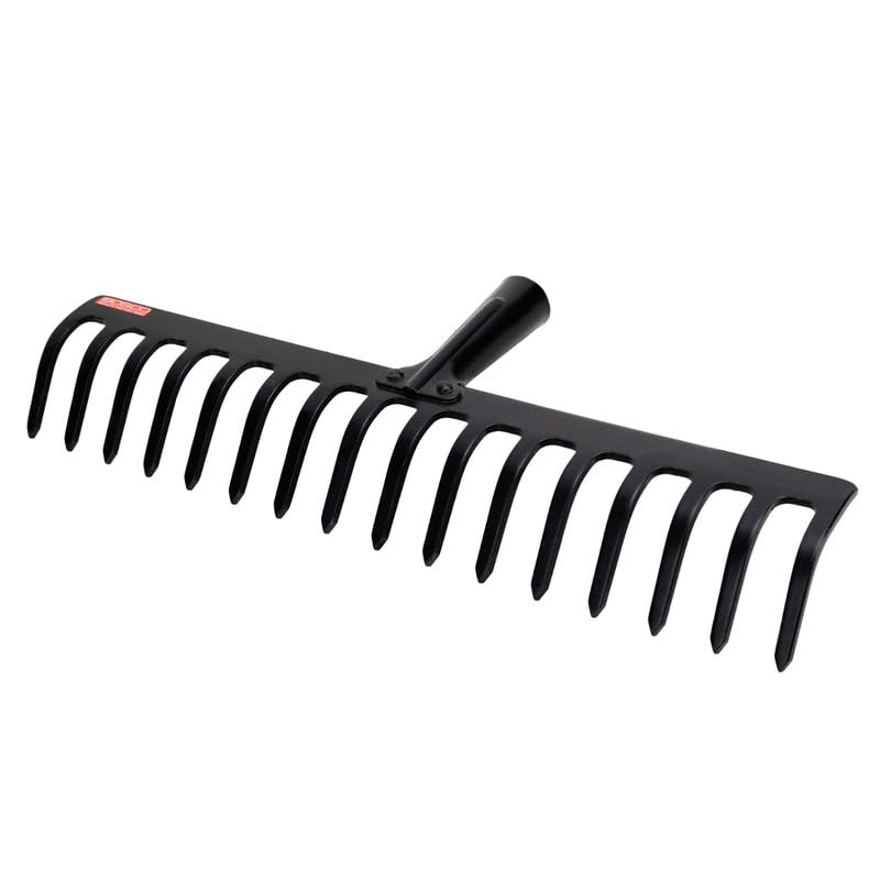 Bosco 12-Teeth Garden Rake Metal Head Without Handle for Loosening Soil Gathering Leaf Leveling Land Agriculture Farming Gardening Tool-image-29