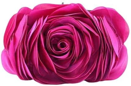 bolsa clutch rosa pink em formato de flor, perfeita para compor um look de ano novo