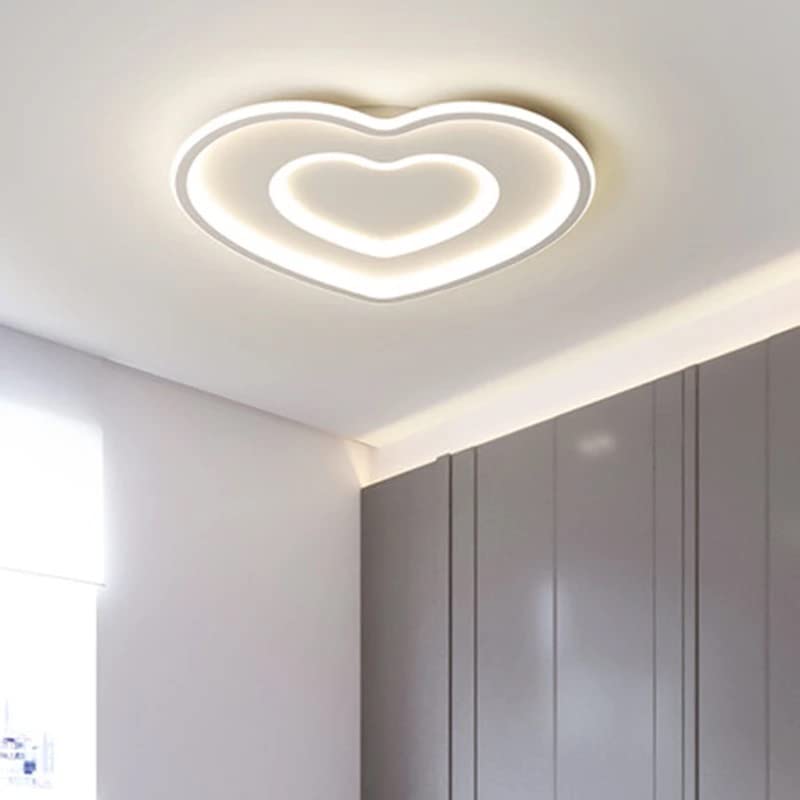 Partenopea Plafoniera Lampadario da soffitto a led con doppio cuore Design Stile Moderno Lampada per Camera Cucina Salotto Locali Commerciali (Cuore Luce Naturale 4000)