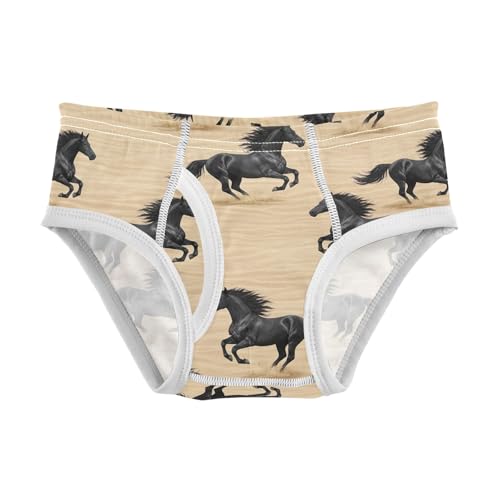 ODAWA Black Horses Kid Underwear Boy, 2T Boy Underwear