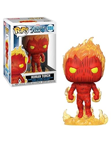 Pop! Marvel: Fantastic Four - The Human Torch Torch - Figura in Vinile da Collezione - Idea Regalo - Merchandising Ufficiale - Giocattoli per Bambini e Adulti - Comic Books Fans - Gadget