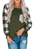 Bdcoco Women's Striped 3/4 Sleeve Floral Print T-Shirts Casual Blouse Tops Large Black Large / 12-14