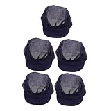 COLLBATH 5 Piezas Gorras de Chef Ajustables de Malla Transpirable Unisex para Cocina Panadería y Catering Gorro de Trabajo para Hombres y Mujeres