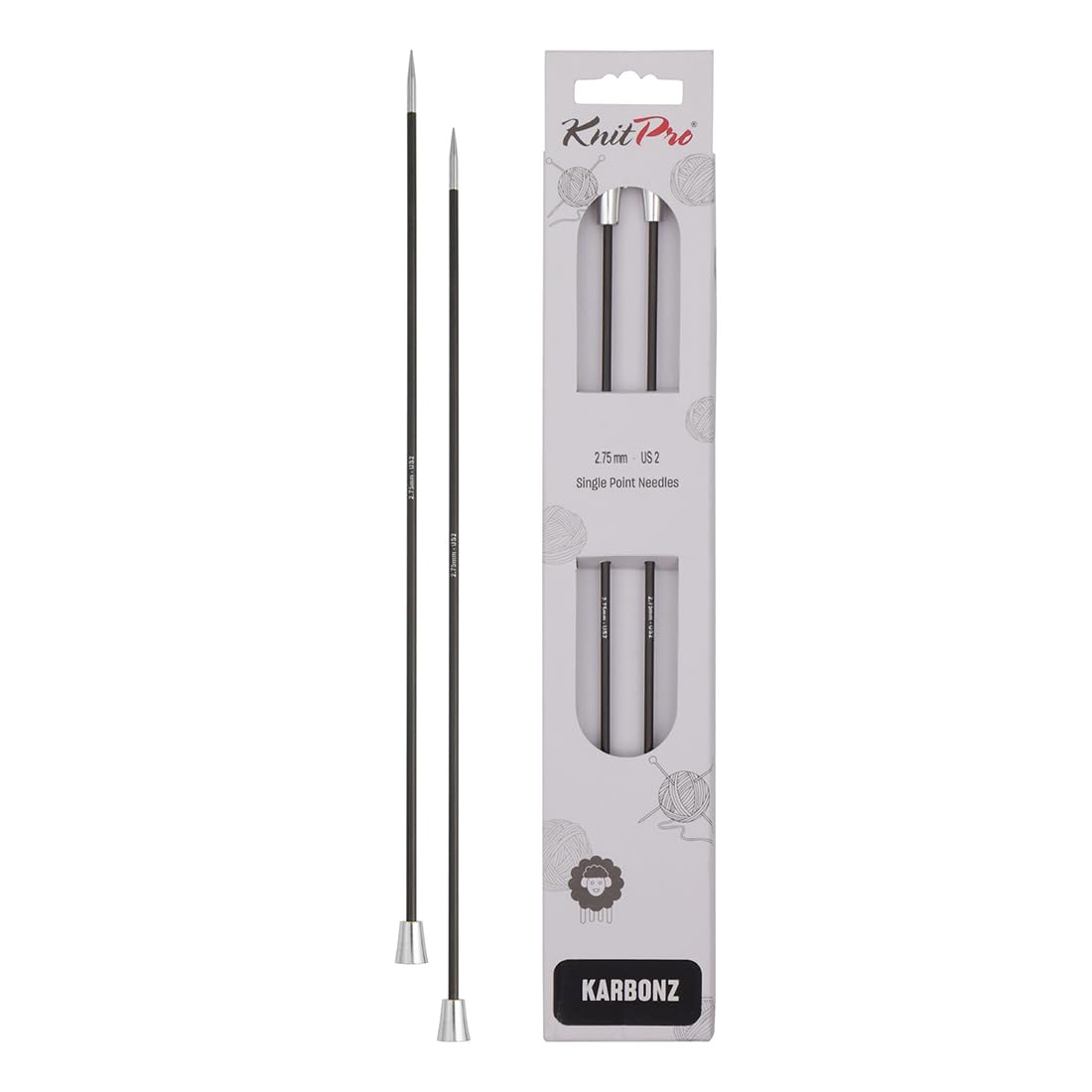 KnitPro Karbonz Single Pointed Needle 14