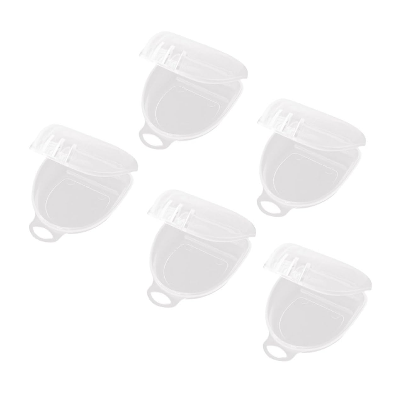 5pcs Sport Mouth Guards Storage Boxes for Dentures and Braces, Scratch Resistant Pp Material, Simple Shape, Keeps Braces Safe and Clean, for Travel and Business