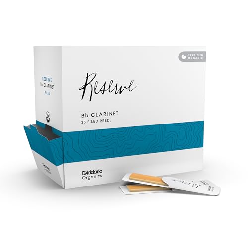 Anches pour clarinette si bémol en roseau biologique boîte de 25 pièces force 2