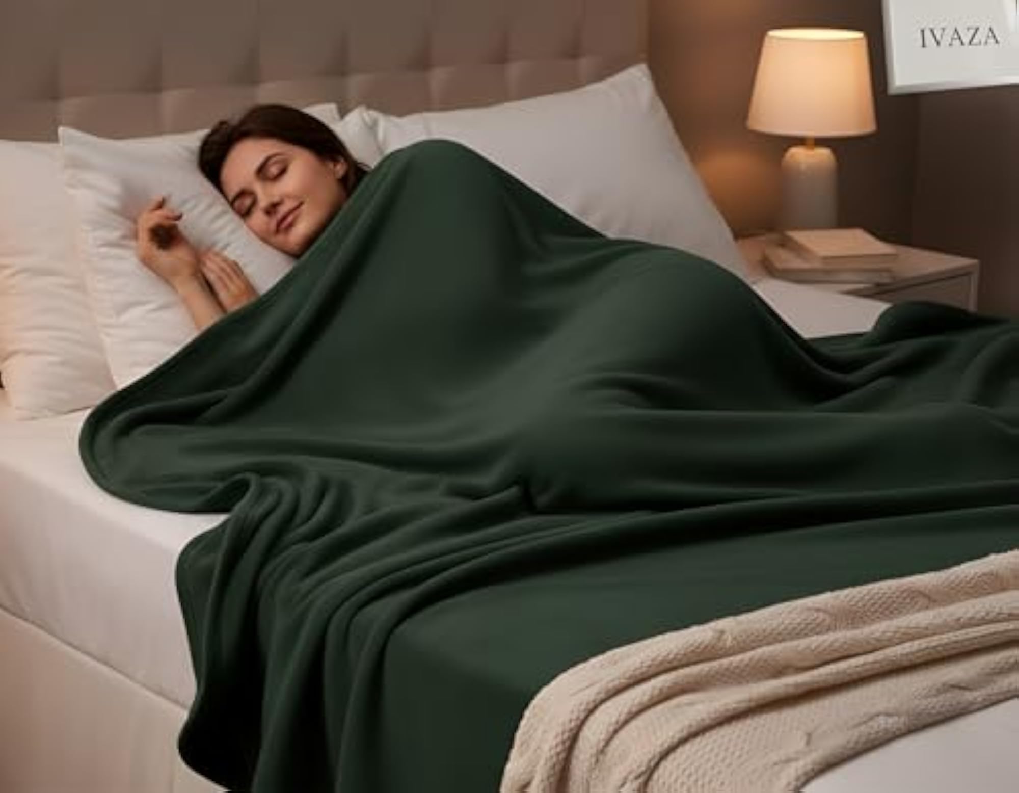 Ultra-Soft Solid Fleece Single Bed Blanket, Lightweight for All-Season Use