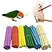 YANQIN 50 pcs Bird Chewing Toys-Colorful Natural Wood Bird Toy Set-Small Pet Foot Talon Toy for Parrots, Parakeets, Cockatiels, Lovebird, Budgie, Conures Random Color