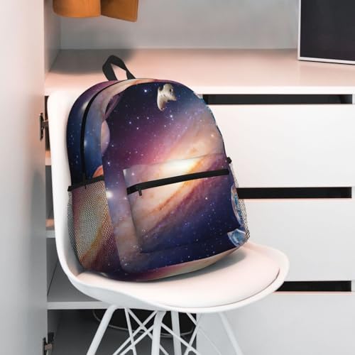 Sac à dos galaxie noir polyvalent One Size pour voyage et loisirs - 7