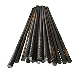 Reinforcing Steel Bar - 8mm x 1m (10 pieces) 10m Pack - High Tensile Ribbed Metal Rod Rebar Reinforcement for concrete