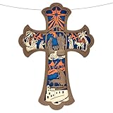 Boost Festive Decor: Verschönern Sie das Urlaubsthema mit Holzornamenten. Die detaillierte Weihnachtskrippe verleiht Tiefe und hilft, die Geschichte besser zu verstehen. Großartig, um eine sinnvolle und festliche Atmosphäre zu schaffen