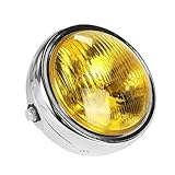Pour moto Racer personnalisé 12V 6 pouces phare de moto rétro noir métal halogène avant.