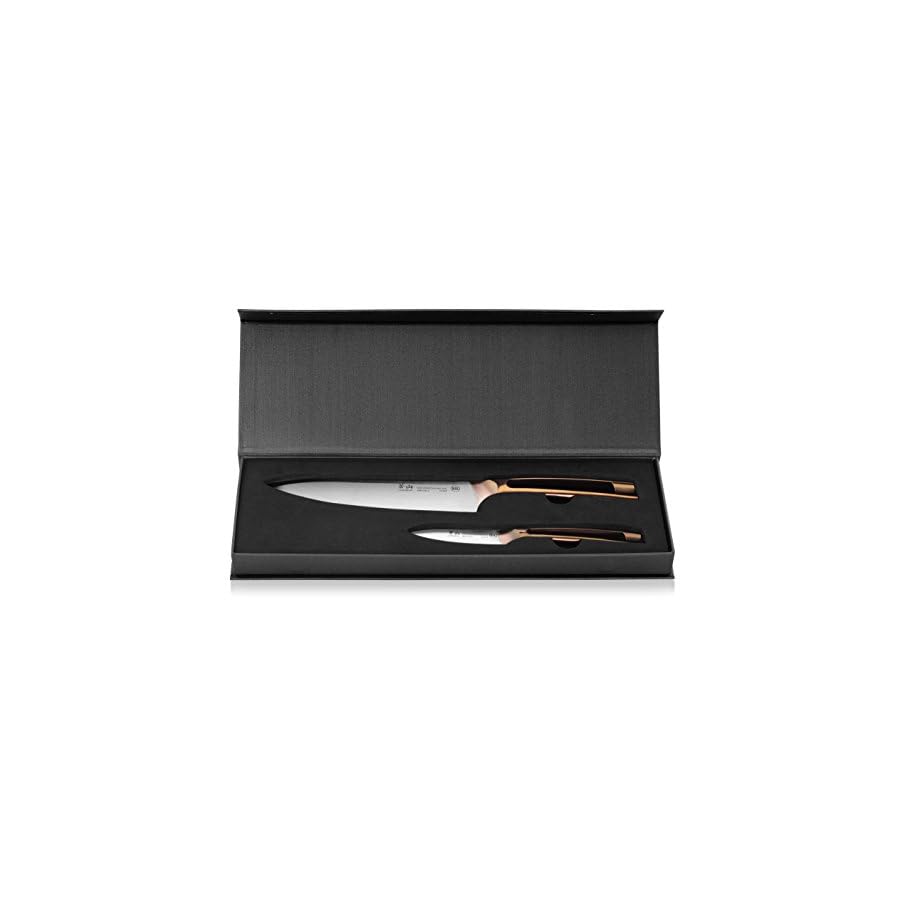 Cangshan N1 Series 61871 German Steel Forged 2-Piece Starter Knife Set, Copper Plated Handle