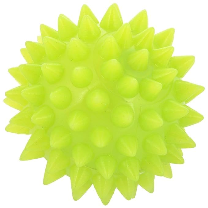 Image of Hands acupressure Pocket Hand Exerciser Combo with Spiked Ball, Wooden Hand Roll (Yellow) for Hands and fingers Acupuncture Tools