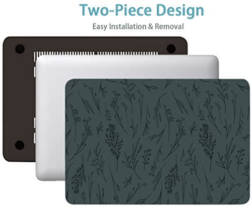 Lanbailan Compatible For Macbook Pro 13 Inch With Touch Bar 2022 2021 2020 2019 2018 2017 2016 Release M1 M2 A2338 A2289 A2251 A2159 A1989 A1706 A1708, Laptop Hardshell Case & Keyboard Cover, Grass #TOP3