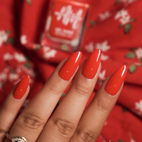 Image of Nails & More Dark Red Nail Polish, Argan Oil-Infused Gel Shine, Deep Red Nail Color, Elegant & Bold | 10ml