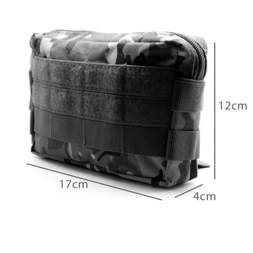 Black Camouflage Tactical MOLLE Pouch Waist Pack EDC Organiser Medic Tool Bag Airsoft Military Army Utility Belt Backpack Vest Pouch MTP - Image 7
