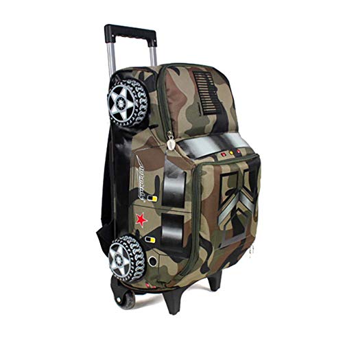 KIYOUMI Mochila Impermeable con Ruedas 3D  Escolar con