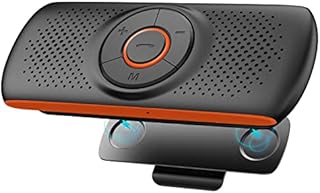 NETVIP Bluetooth Car Speakerphone Sun Visor Bluetooth 4.2 Handsfree Car Kit Audio Speakerphone TF Music Player Wireless Sun Visor Player Multifunction Stereo Music Speaker Dual Link Connectivity
