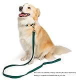 YUDOTE Ultraweiches Hundehalsband natürliche Baumwolle Cord für Mittel Hunde mit empfindlicher Haut,Grün