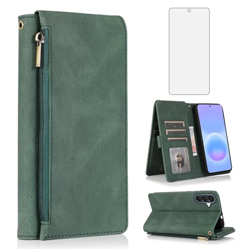 Coque Samsung A36 5G en cuir vintage premium, clapet rabattable et finitions soignées