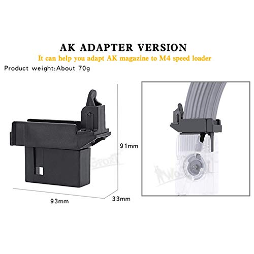 Tactical Area Bb Loader Converter To Adapt Mag Games For Hunting Airsoft Paintball Cs War Games-(For Ak) #TOP5