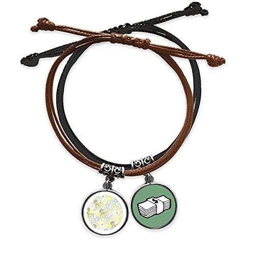Pulsera de cuero unisex con abalorio de pulpo ilustrado a mano