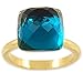Produktbild nobel-schmuck Ring Gr. 62 mit Kristall von Swarovski® Blau Gold