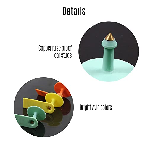 Strachey Brincos De Ovelha Em Branco,Etiquetas de orelha de gado em branco 100PCS Etiquetas de orelh