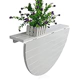 WYYUE Table Pliante Murale en Bois Demi-Cercle, Table à Manger 80×40cm Table en Bois Meubles pour Enfants, Bureau Pliant, Table Flottante Bureau Pliable Mural pour Chambres d'enfants Et D'adultes
