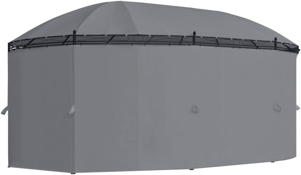 vidaXL vidaXL Gazebo, Canopy Tent with Sidewall Curtains, Patio Pavilion with Steel Frame, Sunshade Wedding Party Tent for Garden Beach, Anthracite