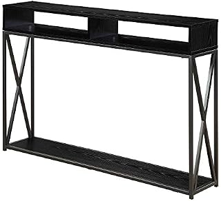 Convenience Concepts Tucson Deluxe 2 Tier Console Table, Black