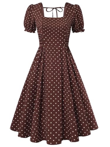Image of Belle Poque Women's Vintage Midi Cottagecore Cocktail Dresses