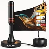 antenas de tv digital abierta Fácil de instalar: configurar esta antena de TV inteligente puede ser muy fácil; se puede instalar en cuestión de segundos. Simplemente desenvuelve, conéctala, colócala en un buen lugar de recepción y comienza a escanear nuevos canales. Con el fin de obtener la señal más fuerte, puedes intentar girar ligeramente la antena del televisor o reposicionarla