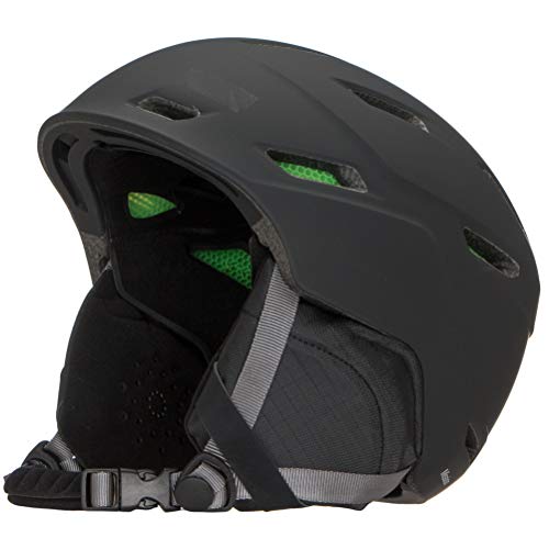 Smith Optics Mission Adult Ski Snowmobile Helmet (Matte Black, Large)