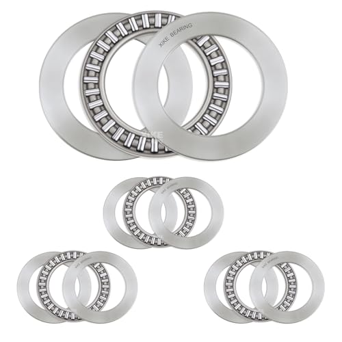 XIKE 4 Set AXK5070+2AS Bearings 50x70x3+2mm, Needle Roller Thrust Bearings Component and Washers Up and Down.