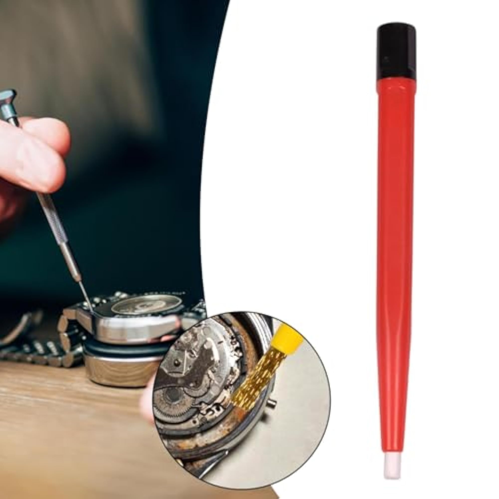 Fiberglass Scratch Brush Pen for Watch Coin Cleaning