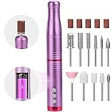 Nagelfräser für Gelnägel Kabellos: USB Aufladbar Maniküre Pediküreset für Acrylnägel Kallus Nagelhaut - 20000u/Min Geschwindigkeitsstufen Einstellbarer Elektrische Nagelfeile für Anfänger Hausgebrauch