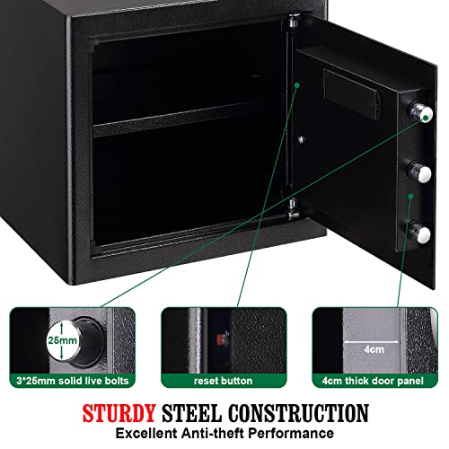 Home Safe Fireproof Waterproof,Fireproof Safe With Digital Keypad,Security Large Safe Box For Documents Money Gun And Other Personal Items(1.4 Cuft Black) #TOP2