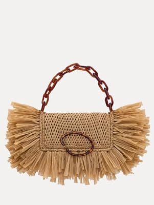 Oscar de la Renta, Raffia Fringe O Pochette