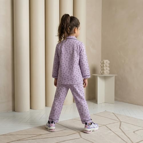 Image of CLAP Kids Cotton Printed Full Sleeves Night Suit