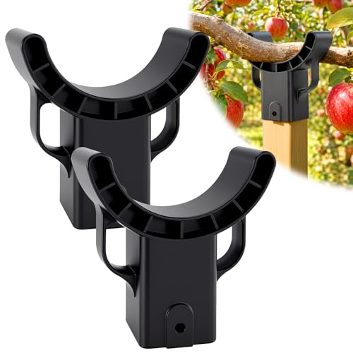 2 Pack Upgraded Tree Crutches, Fruit Tree Branch Supports to Stop Heavy Limbs from Leaning & Breaking, Trees Limb Support Compatible with 1.57 x 1.57 Inch Square Lumber and Stakes (Pole Not Included)