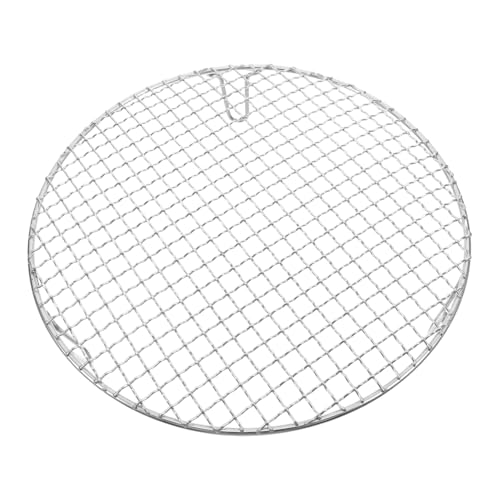 FUTUREORYY Parrilla Redonda Inoxidable para Barbacoa con Patas Altas Rejilla Multiusos para Camping y Cocina Fácil Limpieza Distribución Uniforme del Calor