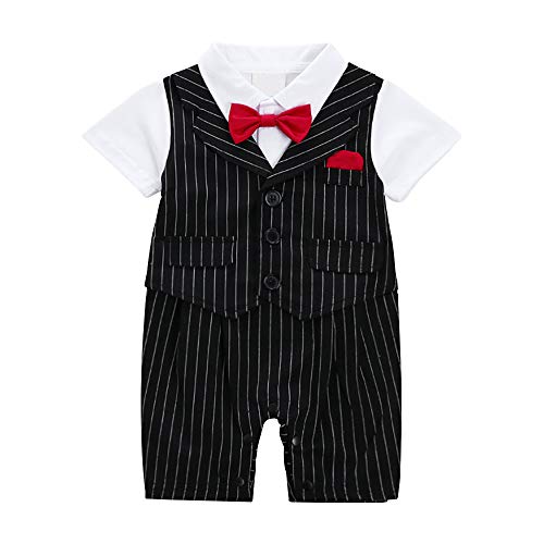 Toddler Baby Boys Formal Party Wedding Gentleman Tuxedo Waistcoat Outfit Suit Sets Cute Summer Baby Short Sets