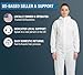 PENTAGON SAFETY EQUIPMENT 5-Pack Protective Coveralls with Hood Breathable 3-Layer PTFE Suit for Industrial Use (5 Pack, Large)