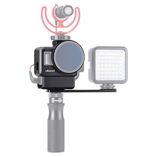 Docooler V2 Pro Sports Camera Cage Vlog Case protetor gaiola com adaptador de microfone de filtro co