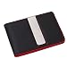 YCM13A01 Red Black Mens Synthetic Leather Wallet Husband Presents with Stainless Steel Money Clip Birthday Presents Idea By Y&G