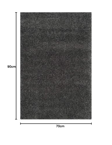Image of Shaggy Super Soft Carpet for Home & Living Room Size - 4 X 6 Ft (Solid Grey)