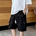 Kids Baggy Wide Leg Cargo Shorts Summer Casual Elastic Waist Loose Knee Length Bermuda Shorts with Pockets for 5-15 Years